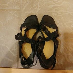 Black strappy sandals